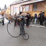 První huštění si v mrazu nenechala ujít čtyřicítka velocipedistů