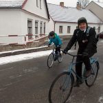 První huštění si v mrazu nenechala ujít čtyřicítka velocipedistů