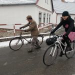 První huštění si v mrazu nenechala ujít čtyřicítka velocipedistů