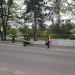 Hasiči nacvičovali montáž protipovodňové bariéry na budějovickém nábřeží