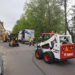 Hasiči nacvičovali montáž protipovodňové bariéry na budějovickém nábřeží