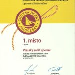 Vyznamenání pro vlašský salát speciál a prodejny táborské Jednoty!