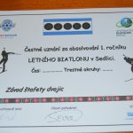 Sedličtí vědí, jak pobavit. V létě uspořádali závod v zimním sportu