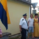 Slavnostní znovuodhalení pomníku vojenským letcům podpořila čtyřčlenná letka