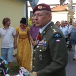Slavnostní znovuodhalení pomníku vojenským letcům podpořila čtyřčlenná letka