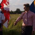 Slavnostní znovuodhalení pomníku vojenským letcům podpořila čtyřčlenná letka