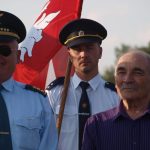 Slavnostní znovuodhalení pomníku vojenským letcům podpořila čtyřčlenná letka