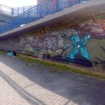 Posprejoval v Budějovicích nadchod. Tvrdil, že má povolení