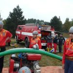 Navzdory dešti se při požárním útoku i tančilo
