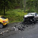U Vyššího Brodu se srazila dvě auta a zranili tři lidé