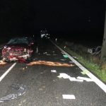 Tragická nehoda u Štěpánovic. Střet dvou aut uzavřel v noci tah z Třeboně na Budějovice