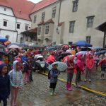 Lidé přišli strakonické knihovně popřát navzdory dešti