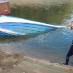 Milevští hasiči zachraňovali na Orlíku převrácenou loď