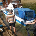 Milevští hasiči zachraňovali na Orlíku převrácenou loď