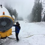 Lipenský skiareál spustil včera první sněžná děla