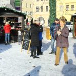 Adventní trhy v Budějovicích s kluzištěm a se zimní atmosférou