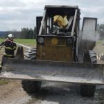 Milevští hasiči likvidovali požár lesního traktoru u Vůsí