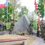Písek jako město setkání armád. Na počest vítězů vlála americká i sovětská vlajka