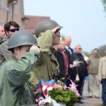 Písek jako město setkání armád. Na počest vítězů vlála americká i sovětská vlajka