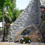 Písek jako město setkání armád. Na počest vítězů vlála americká i sovětská vlajka