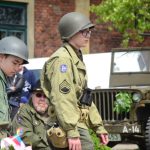 Písek jako město setkání armád. Na počest vítězů vlála americká i sovětská vlajka