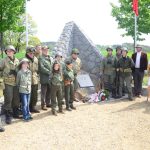 Písek jako město setkání armád. Na počest vítězů vlála americká i sovětská vlajka