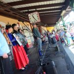Poprask na ražickém nádraží. Oslavy obce a dráhy zahájil příjezd parní lokomotivy