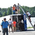 Záchranáři zasahovali u simulované nehody autobusu
