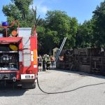 Záchranáři zasahovali u simulované nehody autobusu