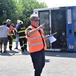 Záchranáři zasahovali u simulované nehody autobusu