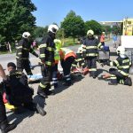 Záchranáři zasahovali u simulované nehody autobusu