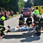 Záchranáři zasahovali u simulované nehody autobusu