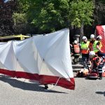 Záchranáři zasahovali u simulované nehody autobusu