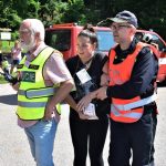 Záchranáři zasahovali u simulované nehody autobusu