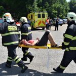 Záchranáři zasahovali u simulované nehody autobusu