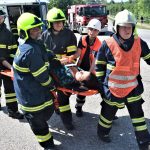 Záchranáři zasahovali u simulované nehody autobusu