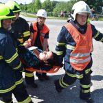 Záchranáři zasahovali u simulované nehody autobusu