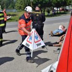 Záchranáři zasahovali u simulované nehody autobusu