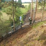 V Dolním Malíkově hořel les, v Přídolí traktor