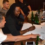 Strakoničtí fanoušci fotbalové Sparty se na derby naladili setkáním s hráči Costou a Hanouskem