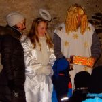 Děti zvoněním u soběslavské Hlásky přivolaly anděla. Předaly mu přání pro Ježíška