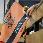 Zaplněná tribuna sportovní haly aplaudovala drtivé výhře Tigers
