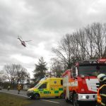 Hasiči ke včerejší nehodě u Starého Sedla. Zasahoval tam vrtulník