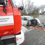 Hasiči ke včerejší nehodě u Starého Sedla. Zasahoval tam vrtulník