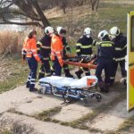 Hasiči a záchranka zasahovali u jezu Soukeník v Plané