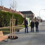 Město Hluboká upravilo trasu z parkoviště do centra. Jsou tam lavičky a stromy
