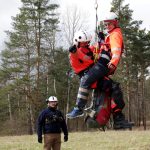 Na budějovickém letišti probíhal výcvik leteckých záchranářů