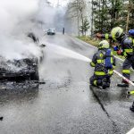 FOTOGALERIE: Na Táborsku hořelo BMW, škoda se vyšplhala přes milion