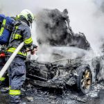 FOTOGALERIE: Na Táborsku hořelo BMW, škoda se vyšplhala přes milion