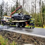 FOTOGALERIE: Na Táborsku hořelo BMW, škoda se vyšplhala přes milion